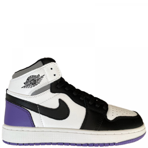 Nike Air Jordan 1 Retro Leather (Black/Violet/White)
