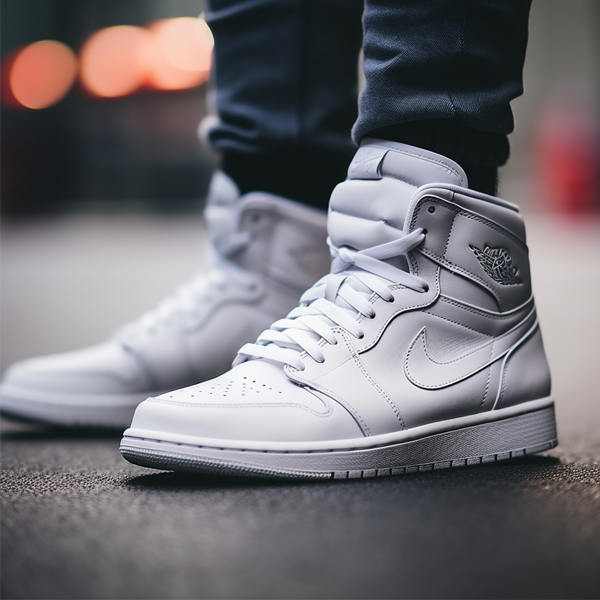 білі високі джордани 1