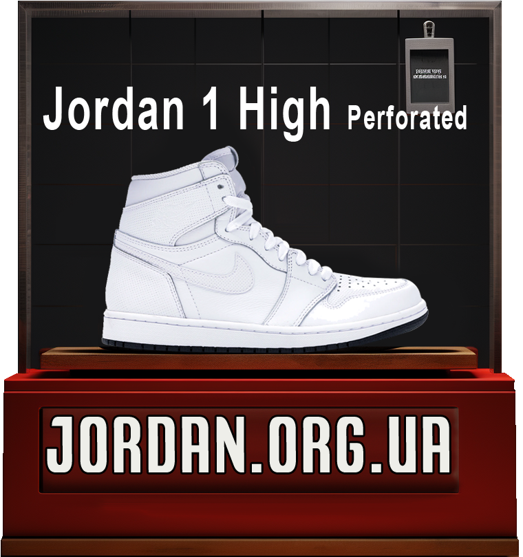 perforated white high airj jordan 1