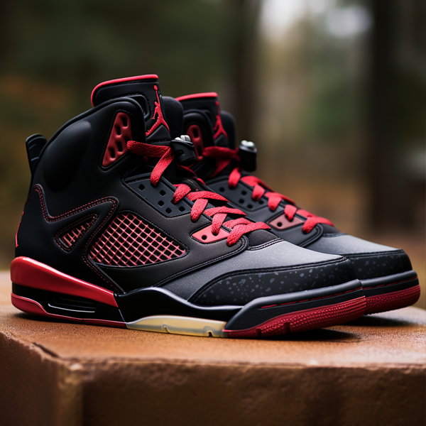 jordan black red